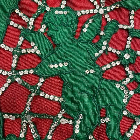 Vintage 1988 Runway Valentino Boutique Rare Red Green Cupid Gown XS/S - Picture 7 of 17